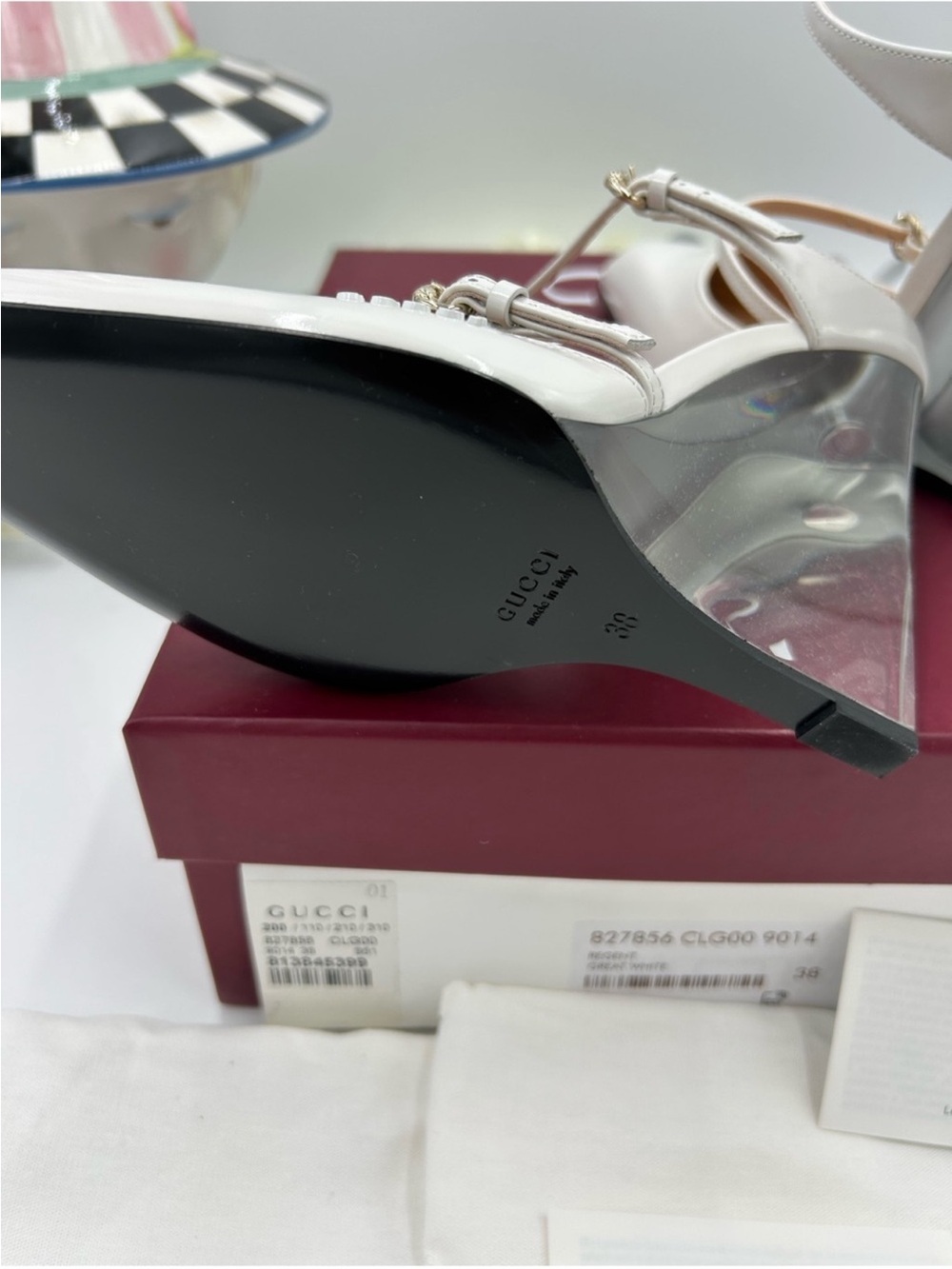 Women’s Gucci Christy patent leather wedge mule size 38 made in Italy - Picture 8 of 11